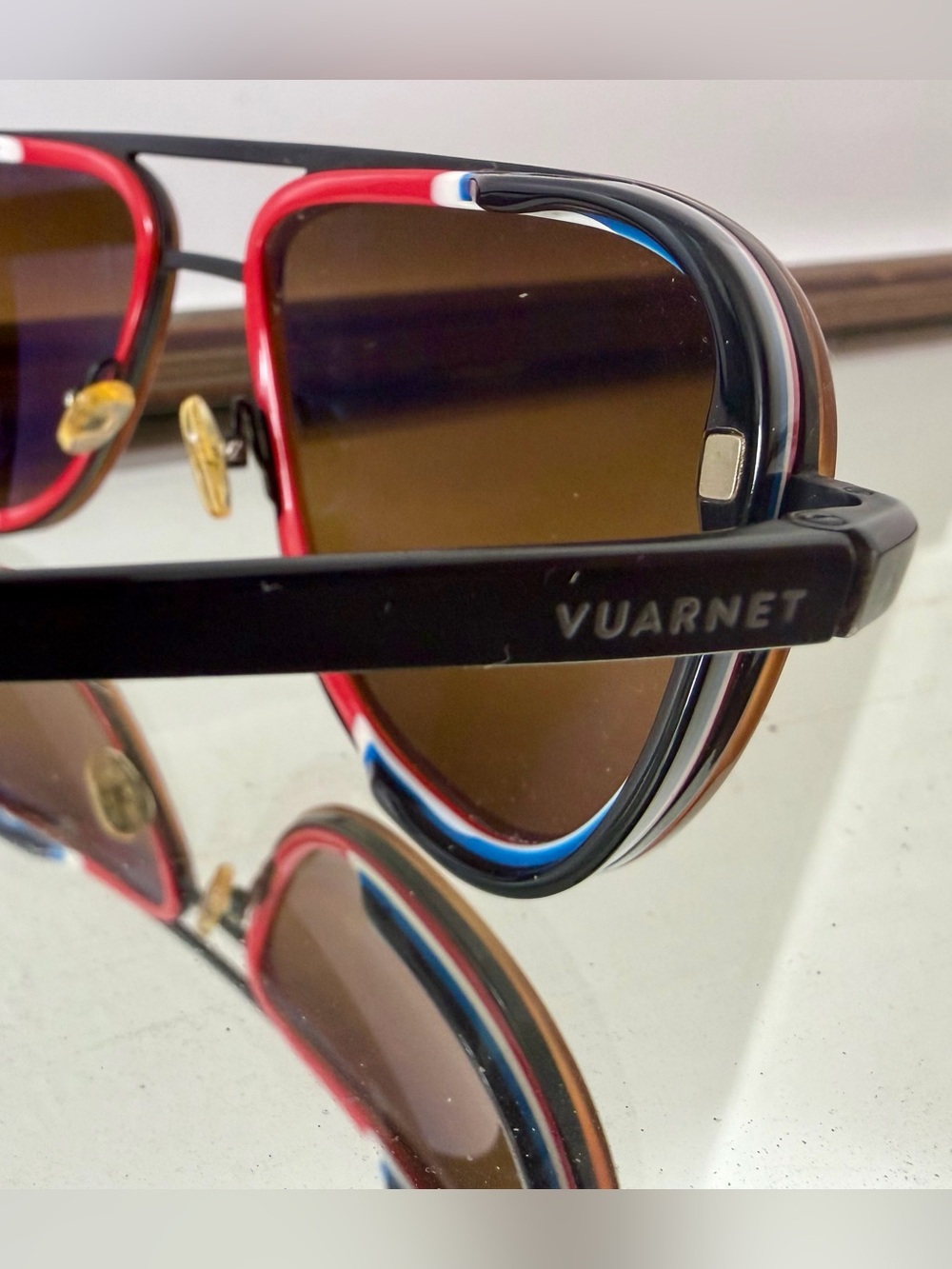 Vuarnet Glacier VL2111 0002 Tortoise Tri-Color Pilot Sunglasses France